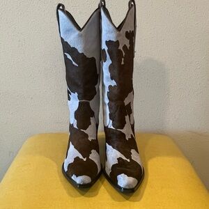 Cow Print Western Boots